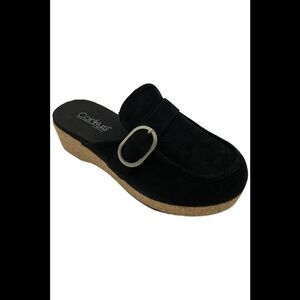 Corkys Women's All Get Out Mule Clogs Black/Suede - Medium